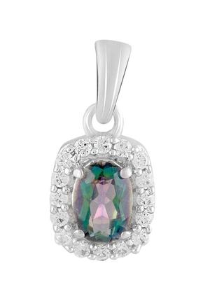 Серебряная подвеска с мистик топазом 0.98ct (2124054)