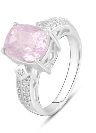 Серебряное кольцо с натуральным кунцитом 4.218ct (17.5см размер) 2116516