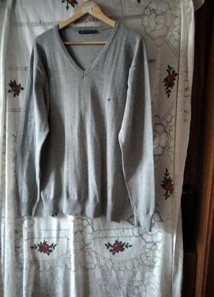 Супер кофта серого цвета"french connection" xxl,100%котон.