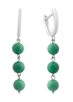 Серебряные серьги с бирюзой (2146827)