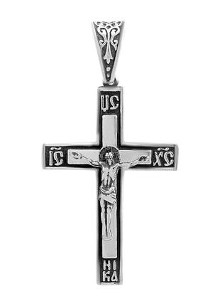 Срібний хрестик без каменів (2156857)