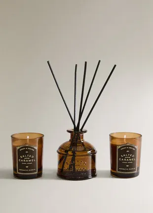 Набор со свечами с ароматом соленой карамели (набор из 3 штук)