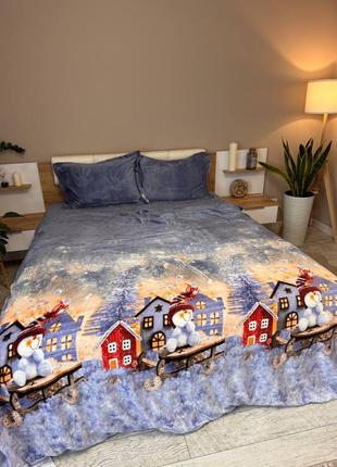 Тепла постільна білизна євро