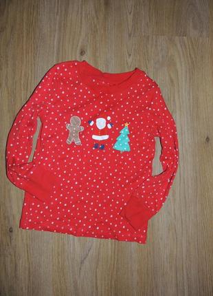 Реглан новорічний 5-7р. новогодний кофта лонгслив лонгслів санта