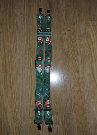 Підтяжки 3-5р. подтяжки новорічні новогодний санта