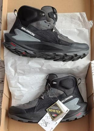 Кожаные комбинированные (замша/текстиль) мембрана gore-tex salomon elixir mid#x(легкие, удобные)