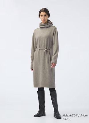 Сукня uniqlo сіра lambswool turtleneck dress із серії u
