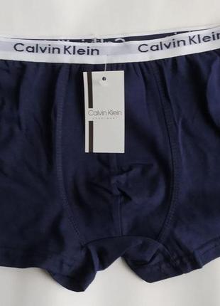 Мужские темно-синие трусы боксеры calvin klein. мужское белье.