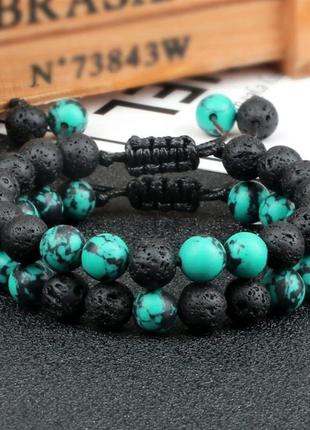 Парный браслет на руку с натурального камня