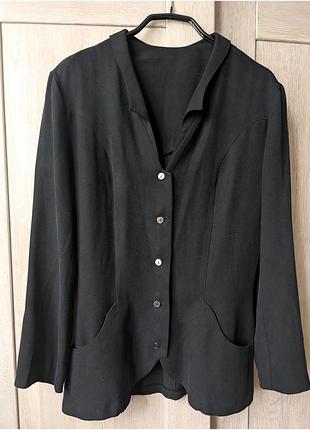 Жакет черный шелковый