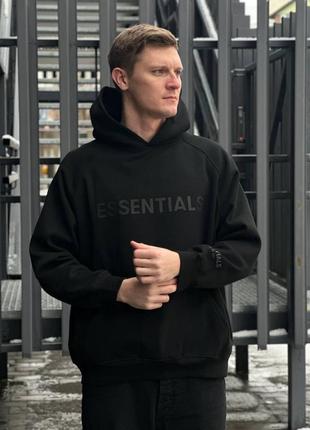 Худі на флісі від essentials / модне худі на флісі від есеншиалс