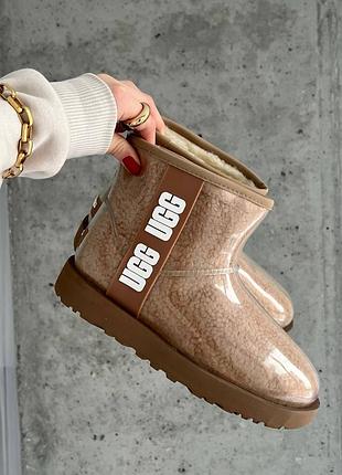 Угги ugg classic clear mini brown