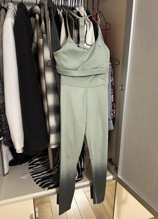 Комплект puma, для спорту, лосини, топ