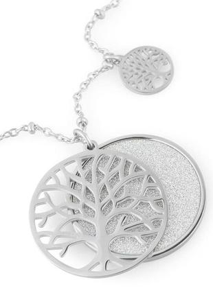 Колье "дерево жизни" lady shine steel round forzatina mesh 45 + 5 см