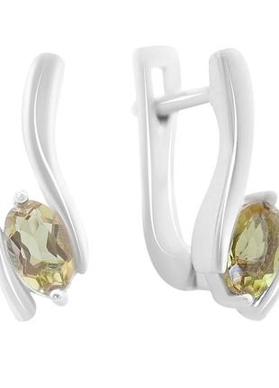 Срібні сережки з султанить султанітом 0.892ct (2168867)