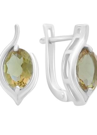 Срібні сережки з султанить султанітом 2.367ct (2171393)