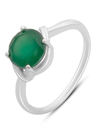 Серебряное кольцо с натуральным агатом 1.708ct (17.5см размер) 2173687