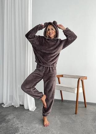 Теплый костюм махровый женский костюм домашний, много цветов