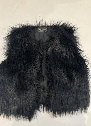 Жилетка хутро чорна