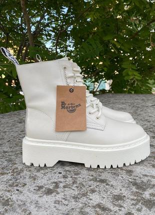 Dr.martens jadon cream white leather (люкс)2 фото