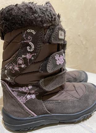 Зимове термо взуття для дівчинки elefanten tex водонепроникне 29-30 розмір зимові чоботи для дівчинки водонепроникні