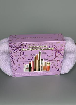 Набор для губ sephora favorites huda beauty tarte ysl glossier rare beauty mario