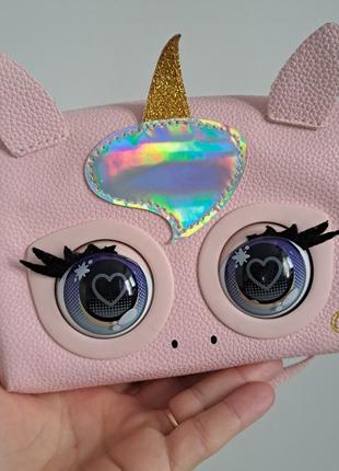 Интерактивная сумочка glamicorn unicorn purse pets от бренда spin master. розовая сумочка для девочки