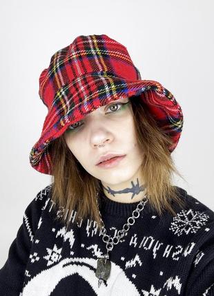Капелюх панама в клітинку kangol