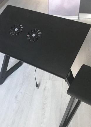 Столик складной для ноутбука. laptop table t8 с охлаждением.