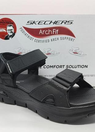 Кожаные сандалии skechers NVLV arch fit оригинал