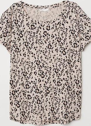 Женская футболка леопардовый принт бренда h&m