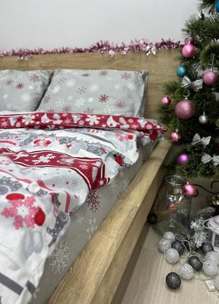 Рождественское постельное белье фланель люкс упакован