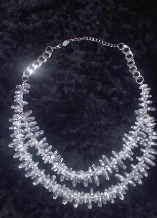 Ожерелье колье из хрусталя,  зара zara