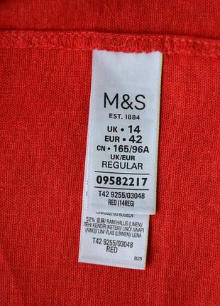 Льняное платье marks & spencer, лен, вискоза. 7