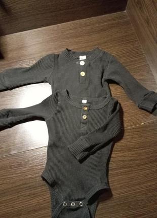 Боди в рубчик черный цвет