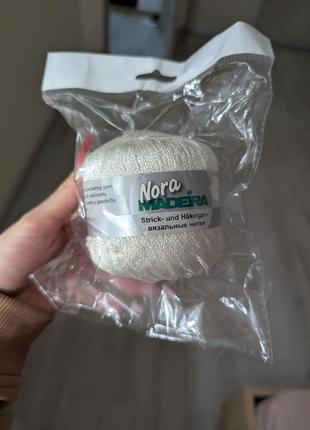 Пряжа nora madeira білі 301 2