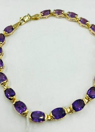 Браслет золото аметисти золотой браслет аметисты с аметистами