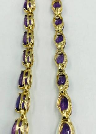 Браслет золото аметисти золотой браслет аметисты с аметистами