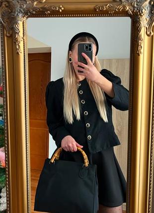 Вінтажна сумка нейлон з бамбуковими ручками ❤️‍🔥 ексклюзив