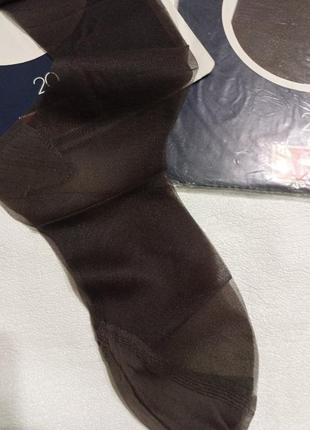 Новые винтажные чулки темно серые размер 9 (л)под пояс