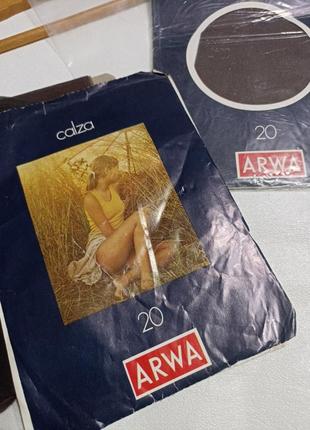 Новые винтажные чулки темно серые размер 9 (л)под пояс