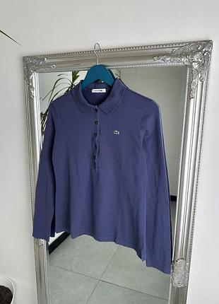 Лонгслив lacoste синего цвета