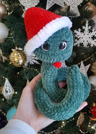 Змія. іграшка ручної роботи. подарунок на новорічні свята.