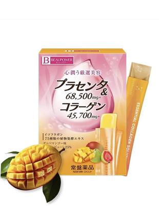 Коллаген в форме желе с плацентой со вкусом манго beaupower placenta & collagen