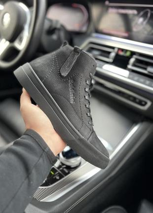 Зимние мужские ботинки baldinini black (мех) 40