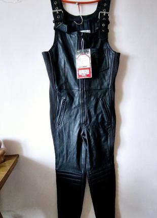Кожаный мотокостюм комбинезон мотоштаны mqp