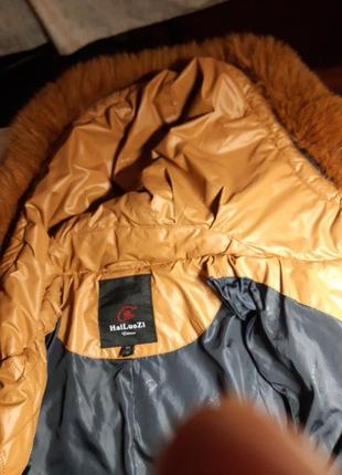Пуховик,hailuozi,фабричный,фирменный, приталенный, l,xl-46-48p.