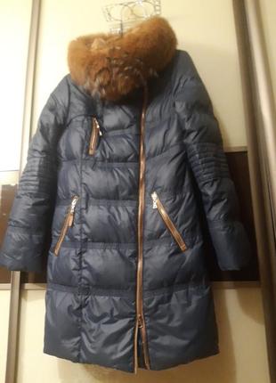 Пуховик,hailuozi,фабричный,фирменный, приталенный, l,xl-46-48p.