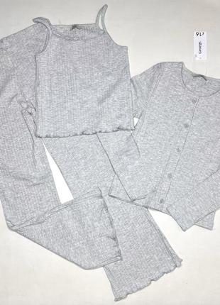 Костюм в рубчик штани кюлоти