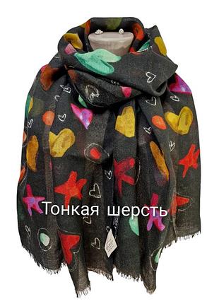 Роскошный шарф osprey london италия 100% тонкая шерсть